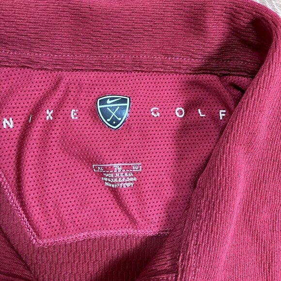 Nike Men's Maroon Golf Polo Shirt Size XL - Picture 2 of 6